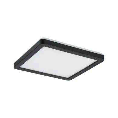 Plafonnier Atria Shine 11,2W Noir Carré 3000K Paulmann 71000