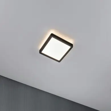 Plafonnier Atria Shine 11,2W Noir Carré 3000K Paulmann 71000