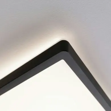 Plafonnier Atria Shine 11,2W Noir Carré 3000K Paulmann 71000