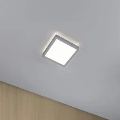 Plafonnier Atria Shine 11,2W Chrome mat Carré 4000K Paulmann 71007