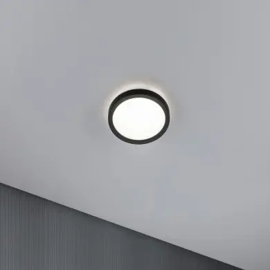 Plafonnier Atria Shine 11,2W Noir Rond 4000K Paulmann 71011