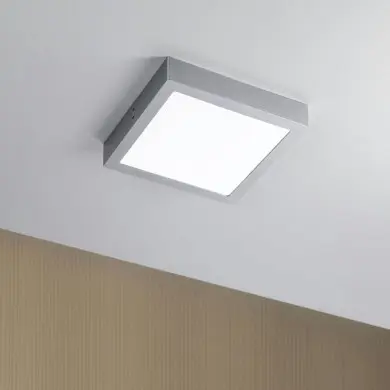 Plafonnier Abia 22W Chrome mat Carré 4000K Paulmann 71024