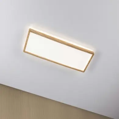 Plafonnier Salle de Bain Atria Shine 22W Esthétique bois Carré Paulmann 71036