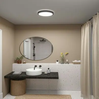 Plafonnier Salle de Bain Cosara 15W Gris foncé 4000K PAU_71055 71055 Plafonnier Salle de Bain Cosara 15W Gris foncé 4000K Paulmann 71055