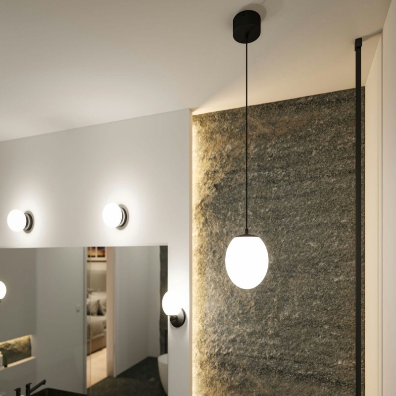 Suspension Salle de Bain Selection 9W Noir mat, Satiné Paulmann 71073