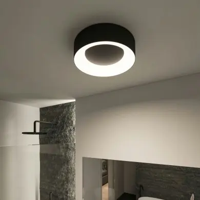 Plafonnier Salle de Bain Casca 23W Noir mat Paulmann 71097