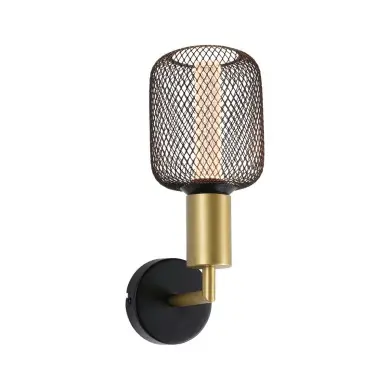 Applique Salle de Bain Ravi 60W MAX E27 Noir mat, Doré Paulmann 71137