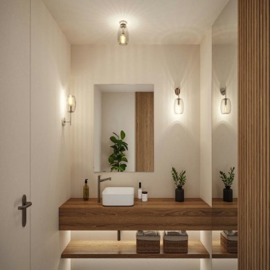 Plafonnier Salle de Bain Ruya 20W MAX E14 Verre, Chrome Paulmann 71141