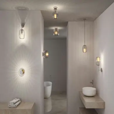 Plafonnier Salle de Bain Ruya 60W MAX E27 Verre, Chrome Paulmann 71142