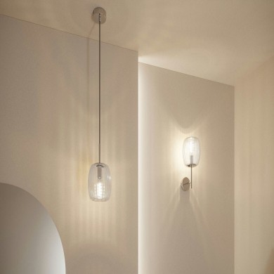 Suspension Salle de Bain Ruya 20W MAX E14 Verre, Chrome Paulmann 71143