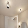 Plafonnier Salle de Bain Ruya 60W MAX E27 Verre, Noir mat Paulmann 71146