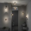 Suspension Salle de Bain Ruya 20W MAX E14 Verre, Noir mat Paulmann 71147
