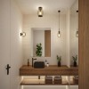 Suspension Salle de Bain Ruya 20W MAX E14 Verre, Noir mat Paulmann 71147