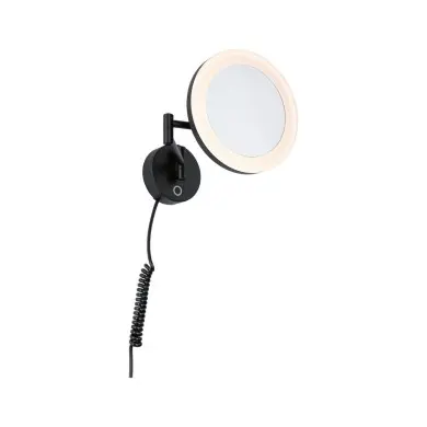 Miroir Salle de Bain Masua 4W Noir mat H21,3 Paulmann 71149