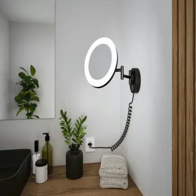 Miroir Salle de Bain Masua 4W Noir mat H21,3 Paulmann 71149