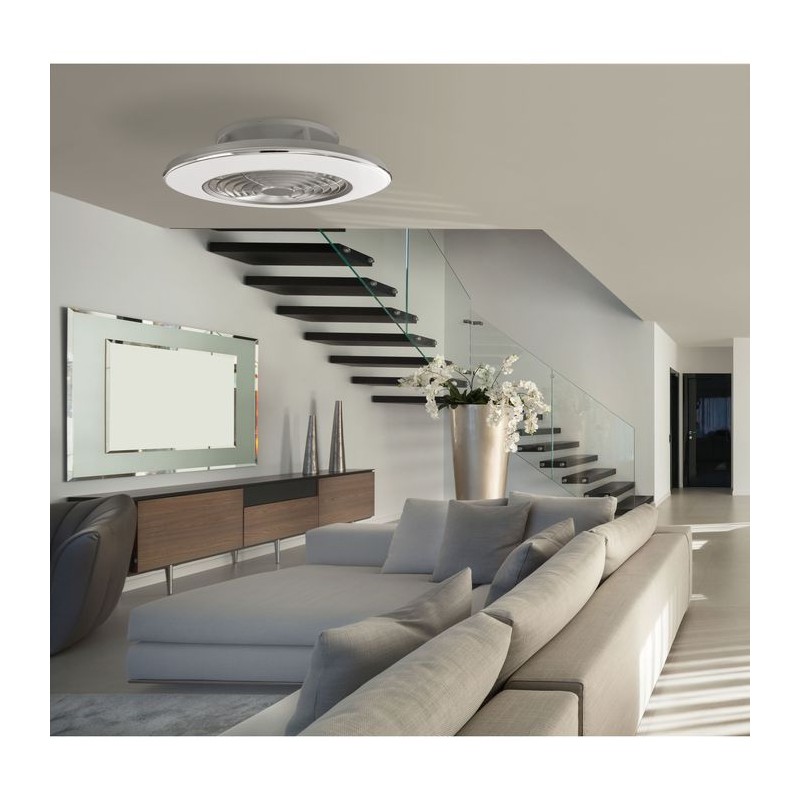 Ventilateur plafond sans pale apparente Alisio 63cm Gris MANTRA 6706