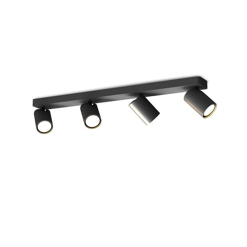 Projecteur sur rail SAL BLACK Noir 4x10W Max MAN_6710 6710 Projecteur sur rail SAL BLACK Noir 4x10W Max MANTRA 6710