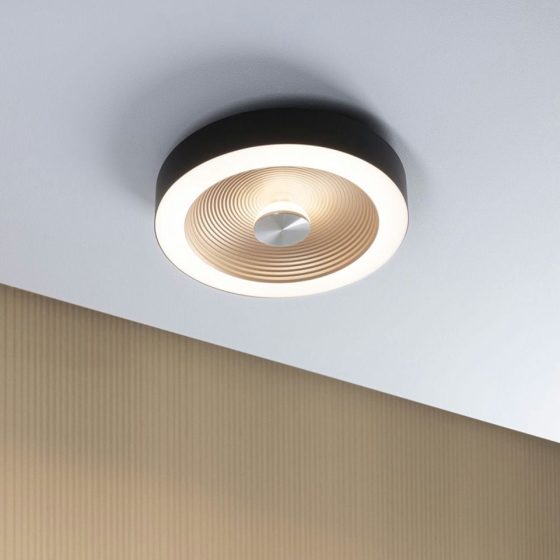 Plafonnier Salle de Bain Volea 4 & 18,5W Noir, Doré PAU_71180 71180 Plafonnier Salle de Bain Volea 4 & 18,5W Noir, Doré Paulmann 71180