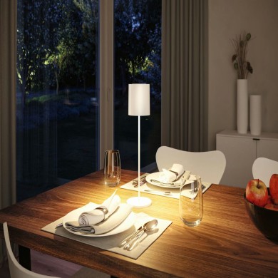 Lampe rechargeable Exterieur Tuni 2,8W Blanc dépoli Paulmann 76999