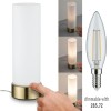 Lampe Pinja 20W MAX E14 Blanc, Laiton brossé Paulmann 77055