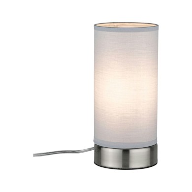 Lampe Pia 25W MAX E14 Blanc, Acier brossé Paulmann 77058