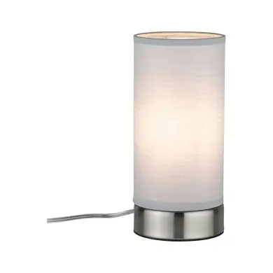 Lampe Pia 25W MAX E14 Blanc, Acier brossé Paulmann 77058