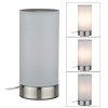 Lampe Pia 25W MAX E14 Blanc, Acier brossé Paulmann 77058