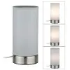 Lampe Pia 25W MAX E14 Blanc, Acier brossé Paulmann 77058