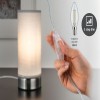 Lampe Pia 25W MAX E14 Blanc, Acier brossé Paulmann 77058