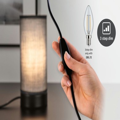 Lampe Pia 25W MAX E14 Noir mat Paulmann 77059