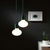 Suspension Neordic Ketil 60W MAX E27 Vert, Noir Paulmann 78429