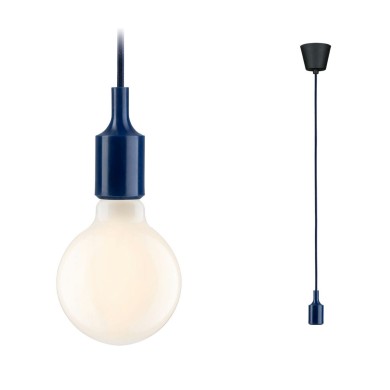 Suspension Neordic Ketil 60W MAX E27 Bleu nuit, Noir Paulmann 78430