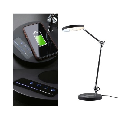 Lampe chargeur Numis White Switch 11W Noir 2700 - 6500K Paulmann 78910