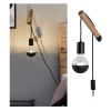 Applique Kian 40W MAX E27 Bois, Noir Paulmann 78914