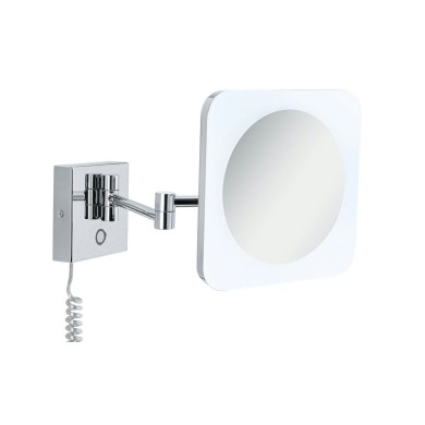 Miroir Salle de Bain Jora 3,3W Chrome, Blanc, Miroir Paulmann 78933
