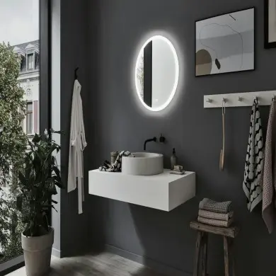 Miroir Salle de Bain Mirra 21W Miroir, Blanc Paulmann 78952