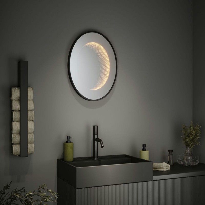 Miroir Salle de Bain Miro 11,5W Miroir, Noir mat PAU_79561 79561 Miroir Salle de Bain Miro 11,5W Miroir, Noir mat Paulmann 79561