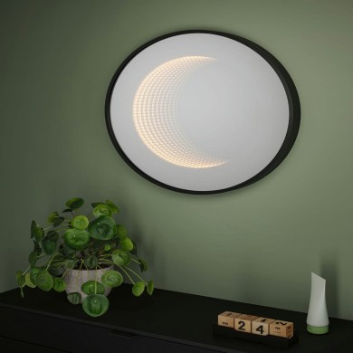 Miroir Salle de Bain Miro 11,5W Miroir, Noir mat Paulmann 79561