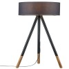 Lampadaire Neordic Rurik 20W MAX E27 Gris, Bois Paulmann 79633