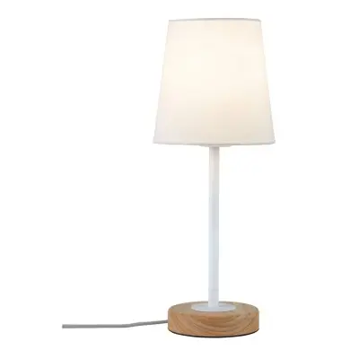 Lampe Neordic Stellan 20W MAX E27 Blanc, Bois Paulmann 79636