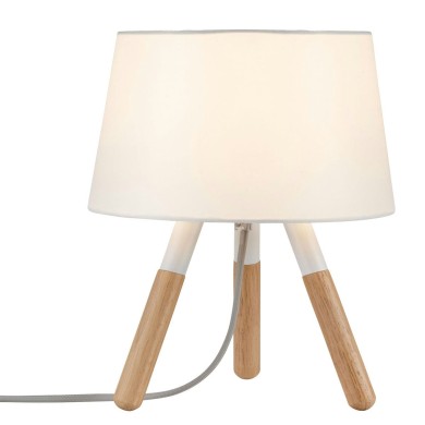 Lampe Neordic Berit 20W MAX E27 Blanc, Bois Paulmann 79646