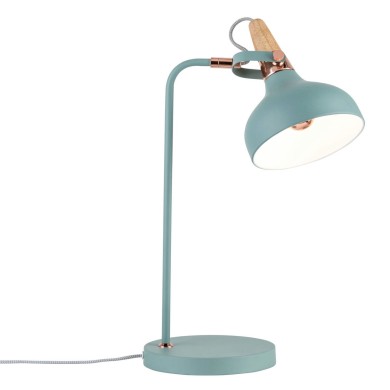 Lampe Neordic Juna 20W MAX E14 Vert satiné, Cuivre, Bois Paulmann 79651