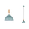 Suspension Neordic Juna 20W MAX E14 Vert satiné, Cuivre, Bois Paulmann 79652