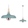 Suspension Neordic Juna 20W MAX E27 Vert satiné, Cuivre, Bois Paulmann 79655