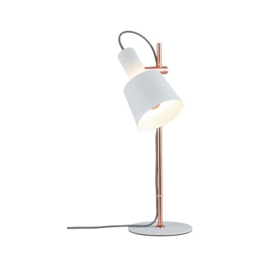 Lampe Neordic Haldar 20W MAX E14 Blanc, Cuivre Dépoli Paulmann 79658