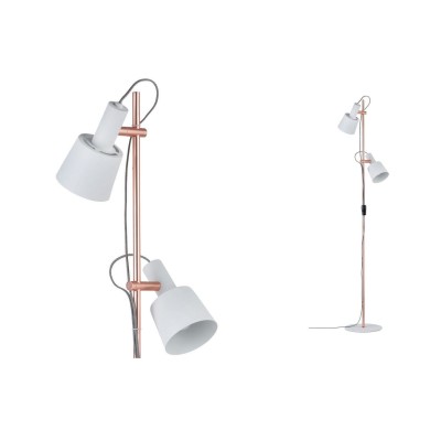 Lampadaire Neordic Haldar 2x20W MAX E14 Blanc, Cuivre Dépoli Paulmann 79660