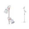 Lampadaire Neordic Haldar 2x20W MAX E14 Blanc, Cuivre Dépoli Paulmann 79660
