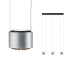 Suspension Aldan 3x4,8 & 3x4,4W Noir, Alu brossé Paulmann 79720