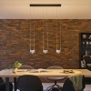 Suspension Aldan 3x4,8 & 3x4,4W Noir, Alu brossé Paulmann 79720