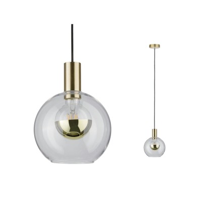 Suspension Neordic Esben 20W MAX E27 Clair, Laiton brossé Paulmann 79725